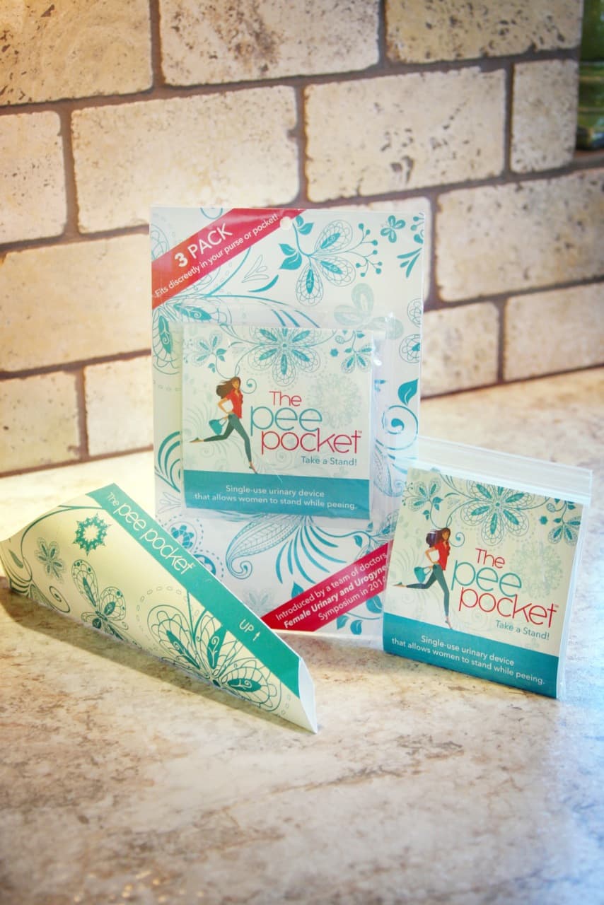 The Pee Pocket 3-pack and individual funnel